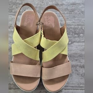 Sorel Women's Sandals in Light Yellow and Beige